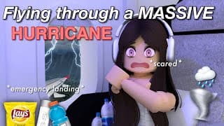 Flying Through A Massive Hurricane! *emergency Landing* |bloxburg Roleplay|w/voices