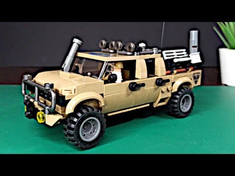 Lego Compatible Pickup Truck Tactical Vehicle (jiestar 61113) Stop Motion Build