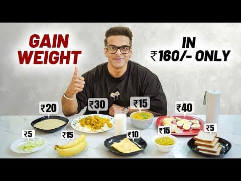 Cheapest Weight Gain Diet For Rs.165/day | Budget Muscle Building Diet | Yatinder Singh