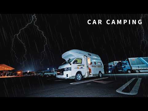 [car Camping In Heavy Rain] Traveling To Bessho Onsen In A Used Campervan