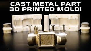 A Metal Part In A 3d Printed Mold