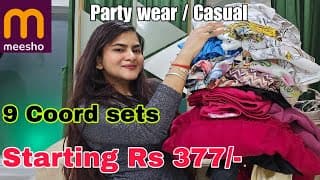 Huge 9 Meesho Coord Set Haul | Meesho Partywear Coord Sets | Casual Coord Sets | Meesho Kurti | Sale