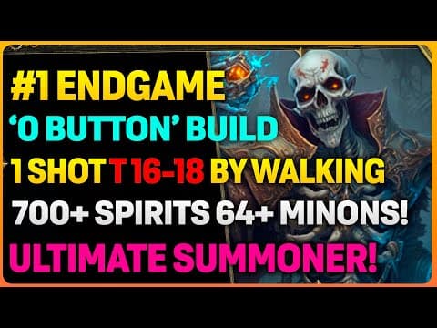 The Ultimate 0.3 Endgame Summoner Build! | 700+ Spirits 64+ Minions All Rank 40!
