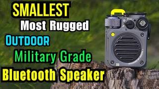 Muzen Wild Mini Rugged Outdoor Bluetooth Speaker, Military Design Metal Body & Great Stereo Sound