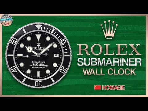 The Quality Is Amazing! | Rolex Submariner W/date Wall Clock - Chinese "homage"