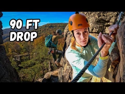 First Time Via Ferrata - Cliffside Cable Climb With No Way Down