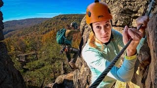 First Time Via Ferrata - Cliffside Cable Climb With No Way Down