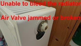 Bleeding Radiators, Help! The Little Air Valve Is Stuck Or Broken.