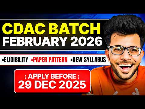 Cdac February 2026 New Batch Announced🔥 [ Exam Date - Eligibility - Booklet Explained ]