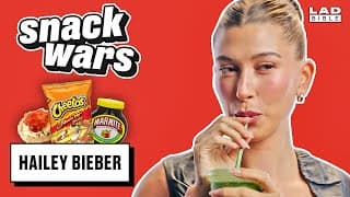 Hailey Bieber Tries British Snacks For The First Time | Snack Wars