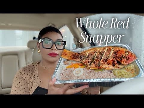 Whole Jamaican Style Red Snapper Mukbang!!!!! Tropical Delight!!