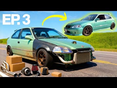 Restoring An Abandoned Big Turbo Civic On A Budget! Ep. 3