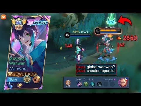 Top Global Wanwan Tutorial To Dominates Meta Ixia In Gold Lane!! (mythical Glory Rank)
