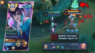 Top Global Wanwan Tutorial To Dominates Meta Ixia In Gold Lane!! (mythical Glory Rank)