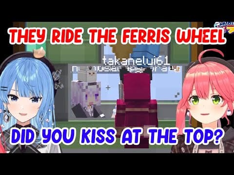 Miko And Suisei Almost Witnessed Okayu And Pekora Kissing At The Top Of The Ferris Wheel