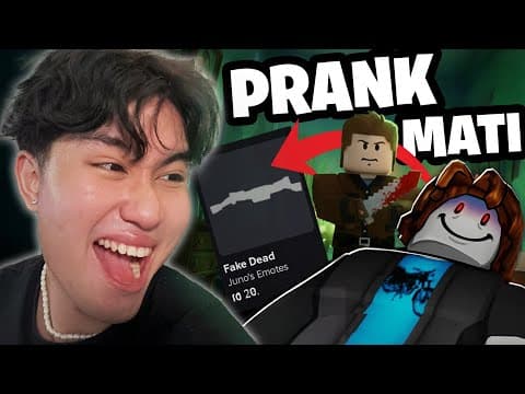 Prank Dengan Emoji Mati Palsu Di roblox ..