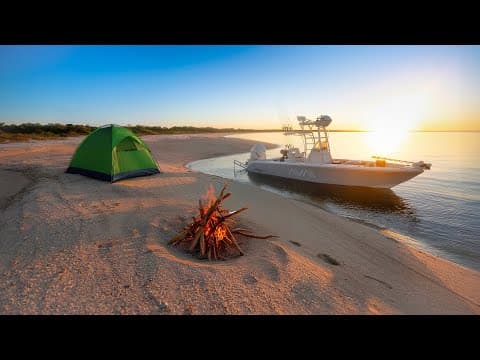 Isolated Boat Camping On Florida's Remote Beaches