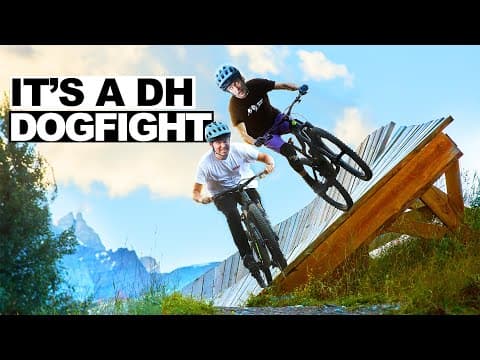 Two Downhillers Race At The Same Time?! 😬