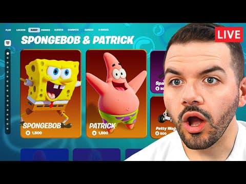🔴 Live - Fortnite X Spongebob Today!