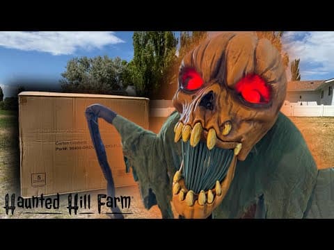 Haunted Hill Farm - Groundbreaking Jack Unboxing/setup | Halloween 2025 Pumpkin Animatronic