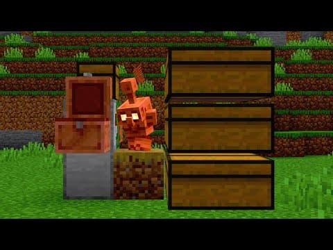 Minecraft Copper Golem Sorting System 1.21.11+ - Simple & Best Design