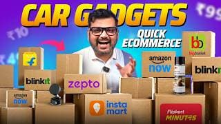 Buying Car Gadgets - Blinkit Vs Zepto Vs Amazon Now Vs Swiggy - Quick Commerce Apps Ka Sach!
