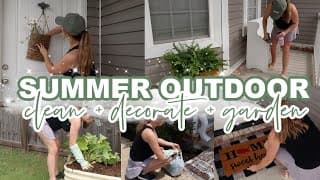Outdoor Summer Projects | Summer Decorating | Outdoor Clean + Decorate + Garden | Lauren Yarbrough