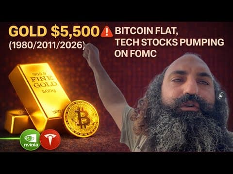 Gold $5,500 (1980/2011/2026) 🚨 Bitcoin Flat, Tech Stocks Pumping On Fomc