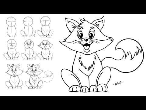 How To Draw A Cartoon Fox Step By Step