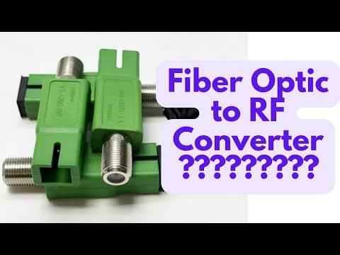 Fiber Optic To Rf Converter?? Confusing But It Works