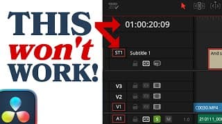 Fix Bad Srt Subtitle Timing | Davinci Resolve 19