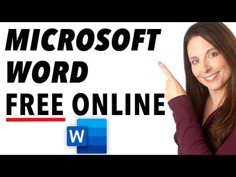 How To Use Microsoft Word For Free Online - No Subscription Needed!