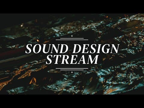 Let's Do A Bit Of Sound Design Today