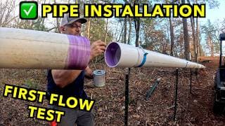 Diy Hydroelectric: Pipe & Valve Pit Complete, Flow Testing. Part 6.