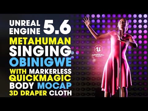 Unreal Engine 5.6 | Obinigwe Song Cover In Metahuman Animator | 3d Draper Real-time Cloth + Iclone