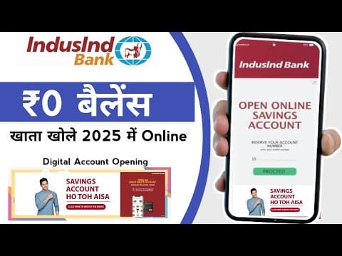 How To Open Indusind Bank Zero Balance Saving Account Online  2025 | Instant Digital Account