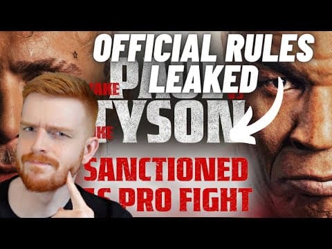 Mike Tyson Vs Jake Paul Official Rules Leaked | It's Not What You Thought!!