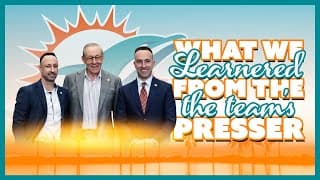 What We Learned From The Miami Dolphins Press Conference!