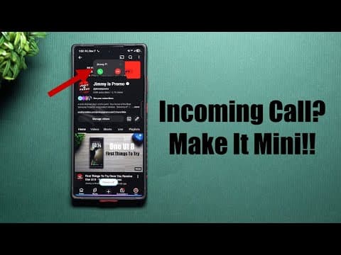 Incoming Call? Make It Mini! No Need To Distract Or Interfere