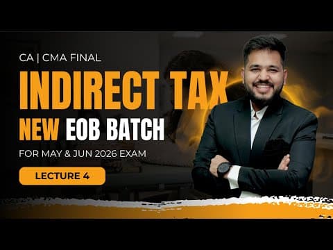 Gst Final Exam Batch L-4: Supply Under Gst - Ca Cma May/june 2026 - Ca Karan Satija