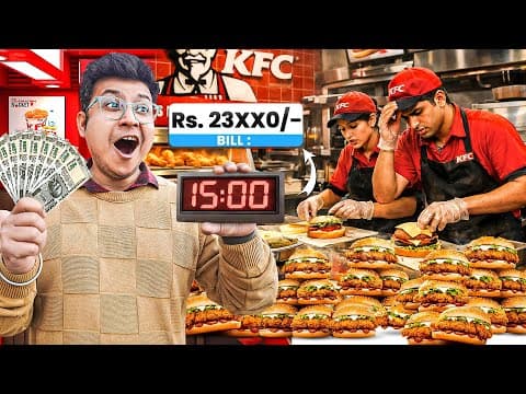 Giving 15 Minutes To Kfc To See How Much Bill They Can Make??