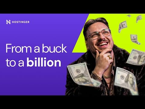 🔴 From A Buck To A Billion, How To Make It Big With Hostinger Website Builder