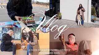Vlog: A Week Of Solo Moming + Not Really Feeling The New Year Motivation + Trader Joes & Costco Haul