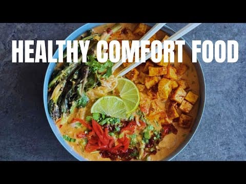 Healthy Vegan Comfort Food: Coconut Lime Noodle Soup With Sticky Tofu