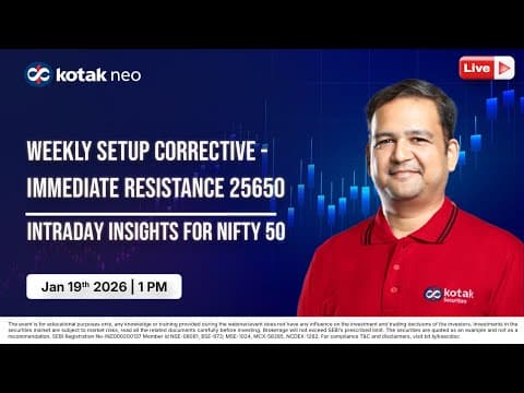 🔴 [live]intraday Insights For Nifty 50| Weekly Setup Corrective Immediate Resistance 25650 I19th Jan