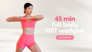 45min Full Body Hiit Fat Burn Workout | No Jumping No Equipment