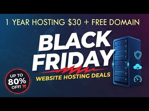 Best Web Hosting Black Friday Deals Of 2025  ~ 1 Year Hosting $30 (massive 84% Off)