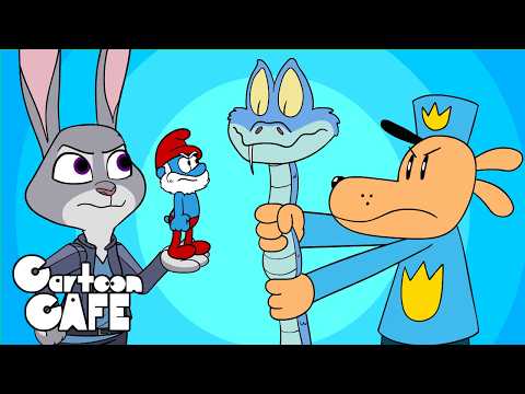 Zootopia Visits Cartoon Cafe! | Dtoons Cartoons