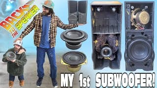 Fixing A Broken Speaker From My Childhood!! Rare 1990s Aiwa Speakers W/ New $20 Subwoofer Upgrade