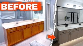 How I Transformed This Old Bathroom On A Budget (start To Finish) // Diy Creators